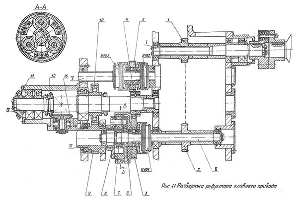 Редуктор головного приводу токарно-карусельного верстата 1Е512ПФ2І Редуктор головного приводу токарно-карусельного верстата 1Е512ПФ2І